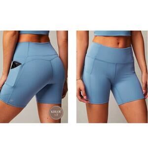 New FABLETICS Oasis PureLuxe High-Waisted 6" Short Women’s SIZE XXS Blue